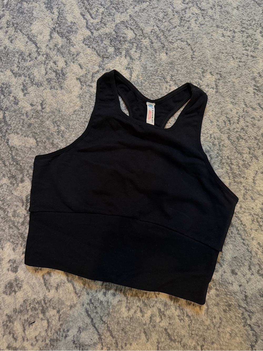 Free People Black Racerback Cropped Tank